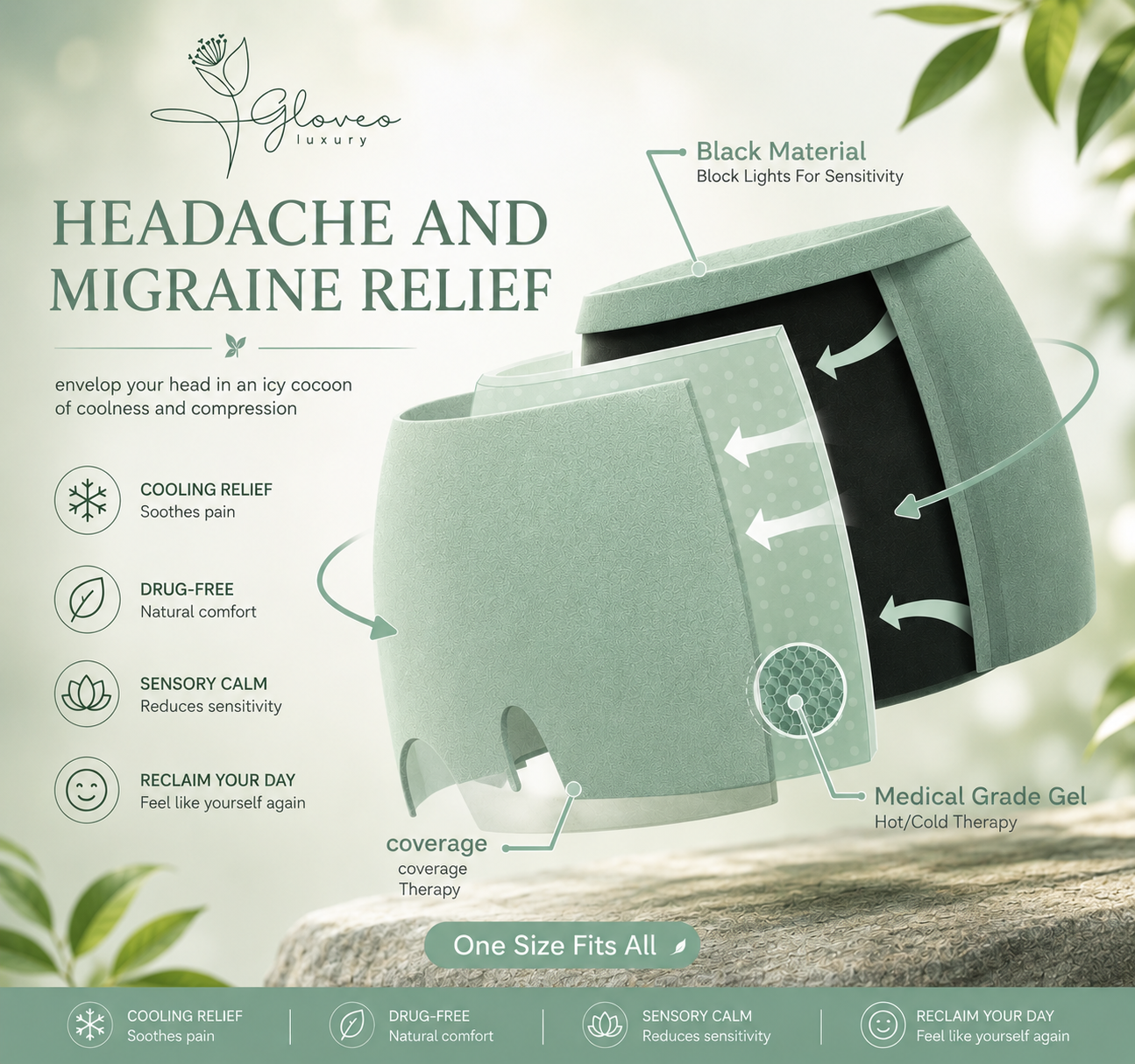 Gloveo™ Migraine Relief Cap